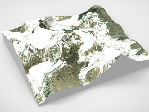 Mountain landscape Purpung Himal Nepal Modèle 3D