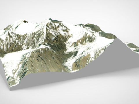 Mountain landscape Purpung Himal Nepal Modèle 3D