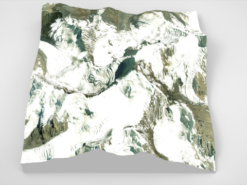 Mountain landscape Purpung Himal Nepal Modèle 3D