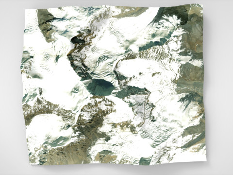 Mountain landscape Purpung Himal Nepal Modèle 3D