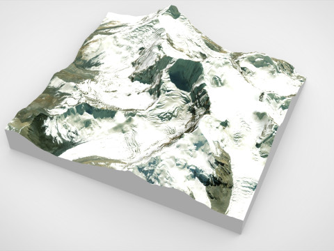 Mountain landscape Purpung Himal Nepal Modèle 3D