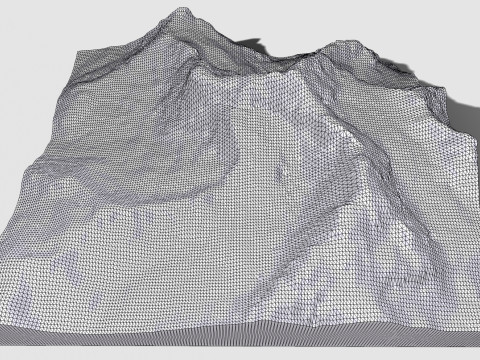 Mountain landscape Purpung Himal Nepal Modèle 3D