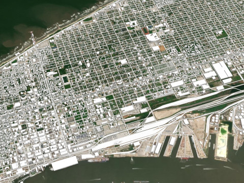 Cityscape Galveston Texas United States 3Dモデル