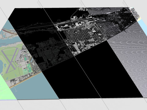 Cityscape Galveston Texas United States 3Dモデル