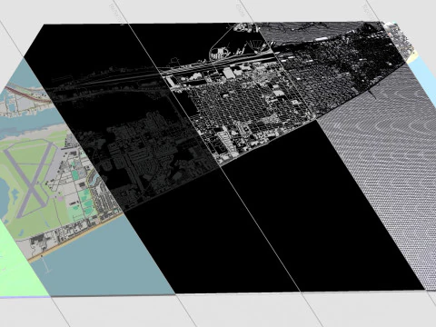 Городской пейзаж Галвестон, Техас, США 3D Модель