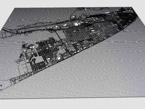 Cityscape Galveston Texas United States 3Dモデル