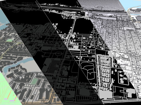 Cityscape Galveston Texas United States 3Dモデル