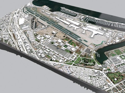 San Diego International Airport California United States Modelo 3D