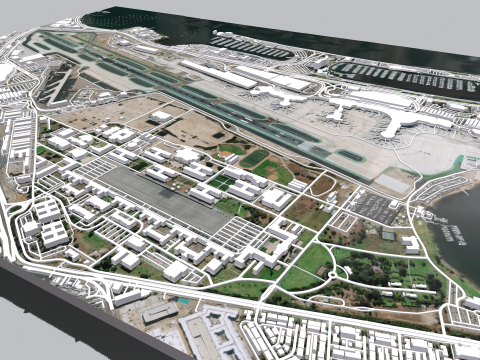 San Diego International Airport California United States Modelo 3D