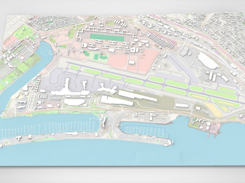 Longchamp racecourse Paris France 3D Модель