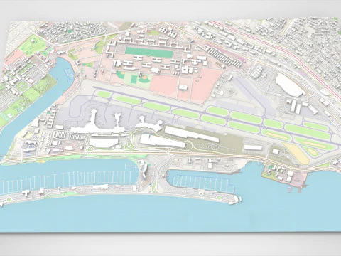 Ippodromo di Longchamp Parigi Francia Modello 3D