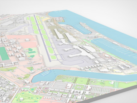 Longchamp racecourse Paris France 3D Model