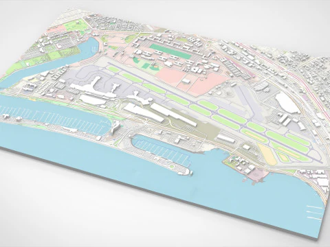 Longchamp racecourse Paris France 3D Model