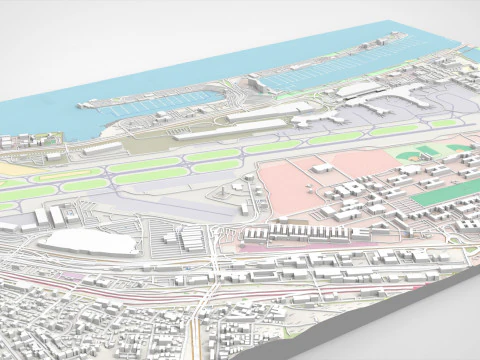 Longchamp racecourse Paris France 3D Model
