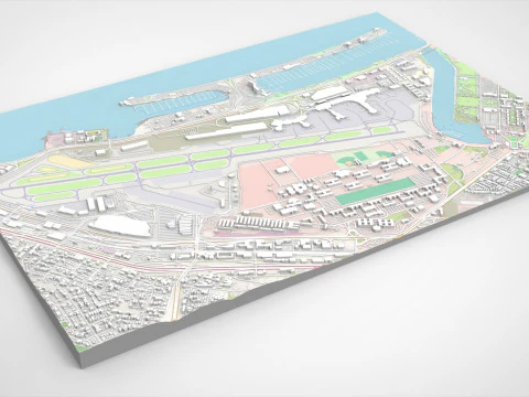 Longchamp racecourse Paris France 3D Model