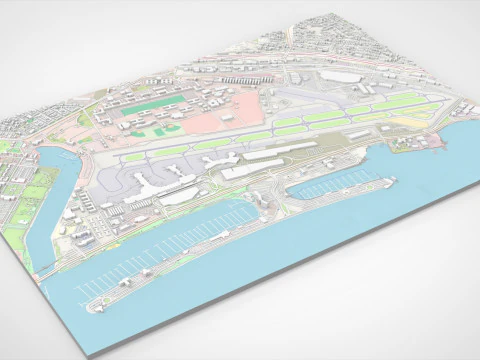 Longchamp racecourse Paris France 3D Model