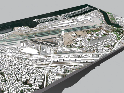 Longchamp racecourse Paris France 3D Model