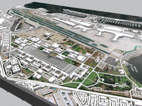 Longchamp racecourse Paris France 3D Model