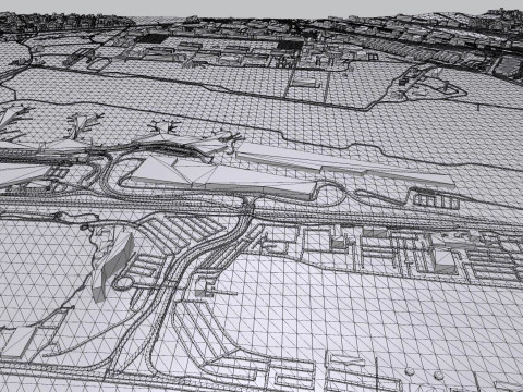 Longchamp racecourse Paris France 3D Model