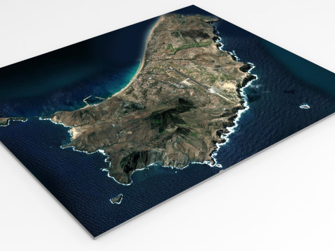 Island Porto Santo Portugal Modelo 3D
