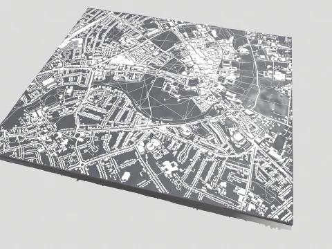 Cityscape Cambridge United Kingdom 3D Model