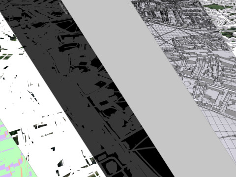 Cityscape Cambridge United Kingdom 3D Модель