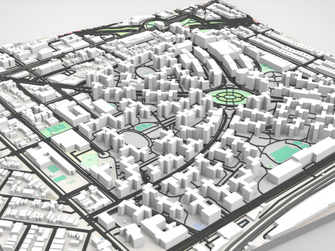 Parkchester community East Bronx New York City 3D Model