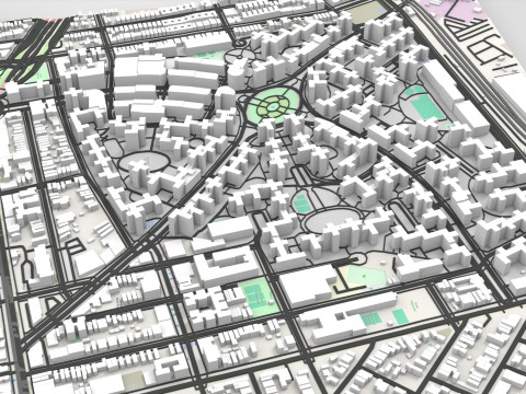 Parkchester community East Bronx New York City 3D Model