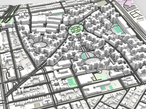Parkchester community East Bronx New York City 3D Model