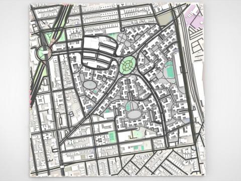 Parkchester community East Bronx New York City 3D Model