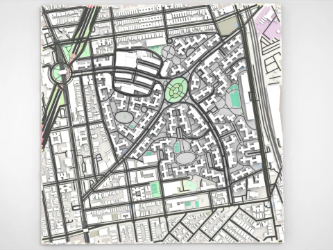 Parkchester community East Bronx New York City 3D Model