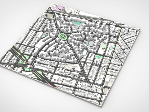 Parkchester community East Bronx New York City 3D Model