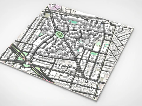 Parkchester community East Bronx New York City 3D Model