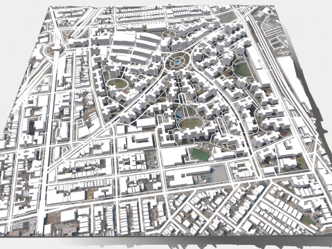 Parkchester community East Bronx New York City 3D Model