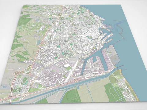 Cityscape Livorno Italy 3D Model