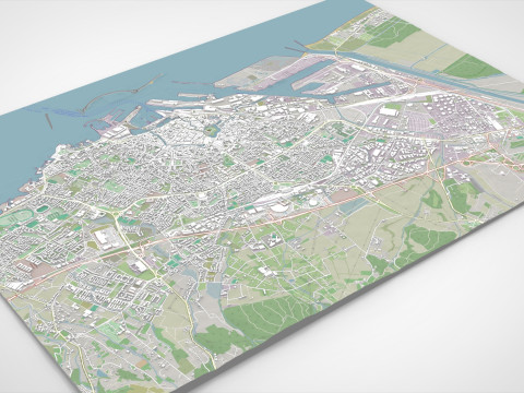 Cityscape Livorno Italy 3D Model
