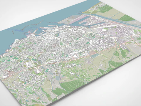 Cityscape Livorno Italy 3D Model