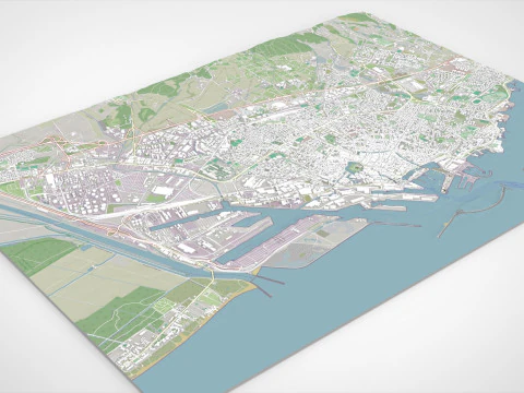 Cityscape Livorno Italy 3D Model