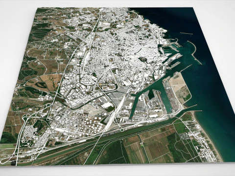 Cityscape Livorno Italy 3D Model