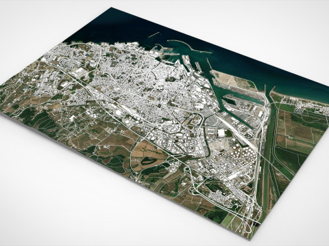 Cityscape Livorno Italy 3D Model