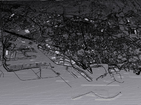 Cityscape Livorno Italy 3D Model