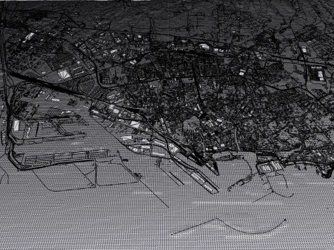 Cityscape Livorno Italy 3D Model