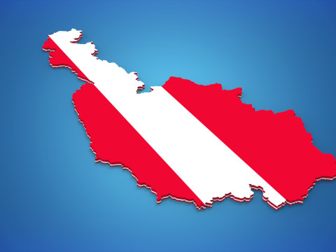 Austria 3D Map 3D Модель