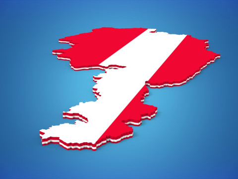 Austria 3D Map 3D Модель