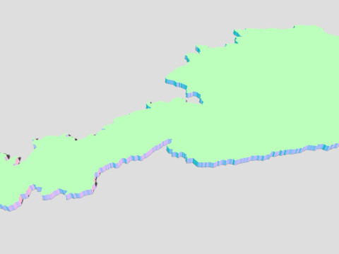 Austria 3D Map 3D Модель