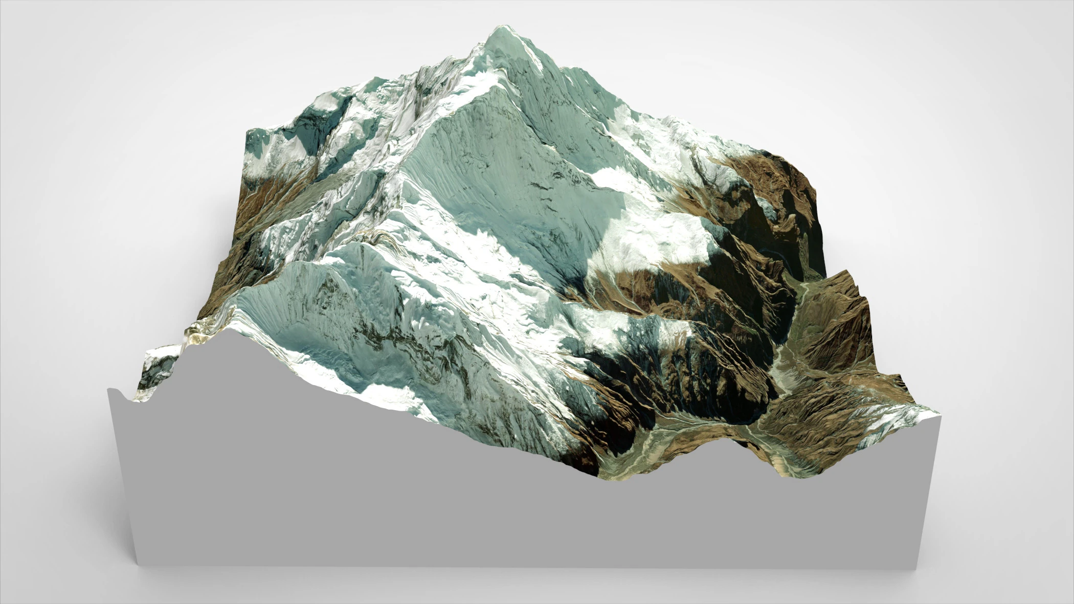 Mountain landscape Machapuchare Himalayas Nepal 3D Model .c4d .max .obj .3ds .fbx .stl .blend 