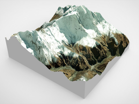 Mountain landscape Machapuchare Himalayas Nepal 3D Model