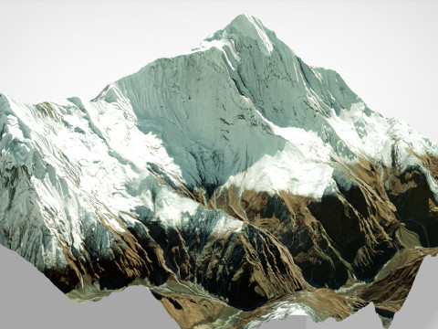 Mountain landscape Machapuchare Himalayas Nepal 3D Model