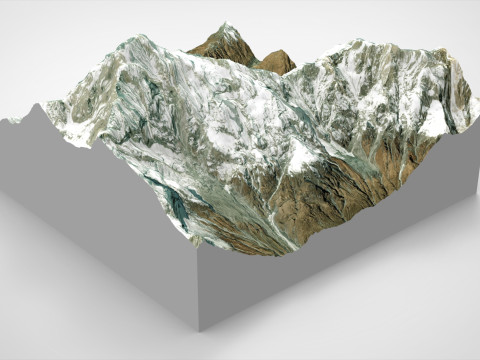 Mountain landscape Machapuchare Himalayas Nepal 3D Model