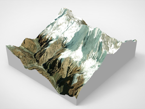 Mountain landscape Machapuchare Himalayas Nepal 3D Model